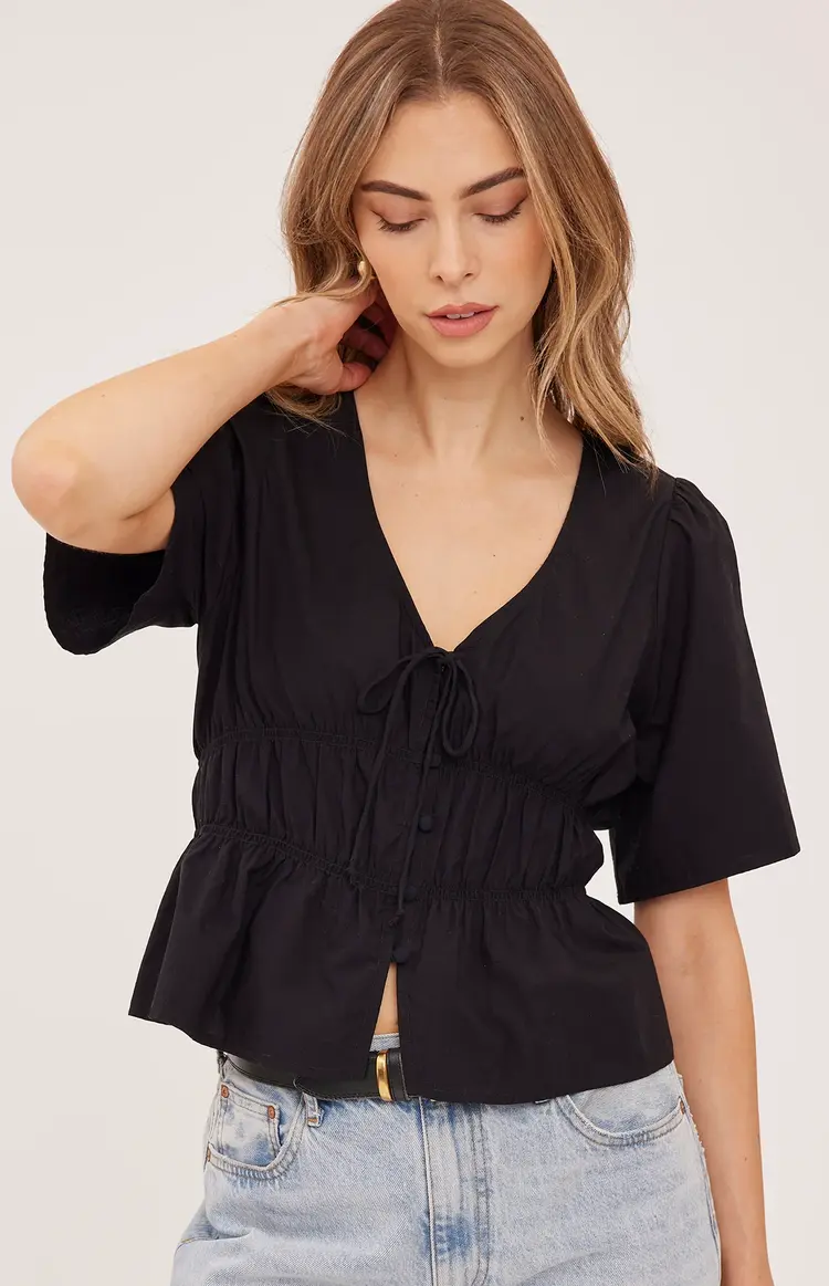 Gentle Fawn Gentle Fawn - IONA Peplum Front Button Top