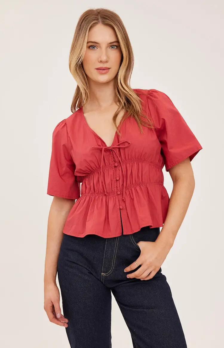 Gentle Fawn Gentle Fawn - IONA Peplum Front Button Top
