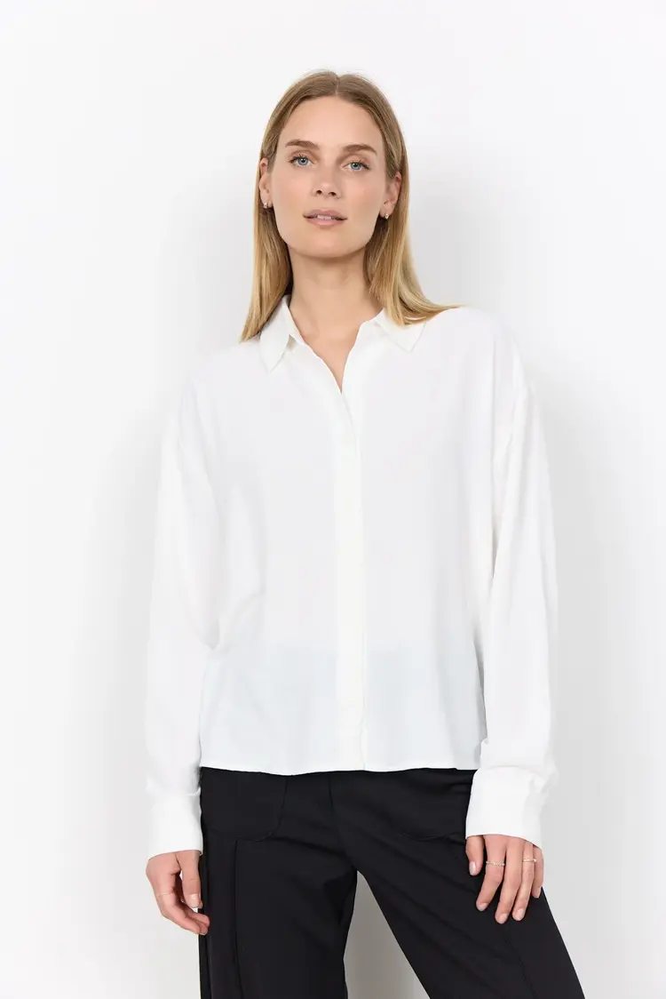 Soya Concept Soya Concept - CATH 14 LS Collared Button Down Blouse