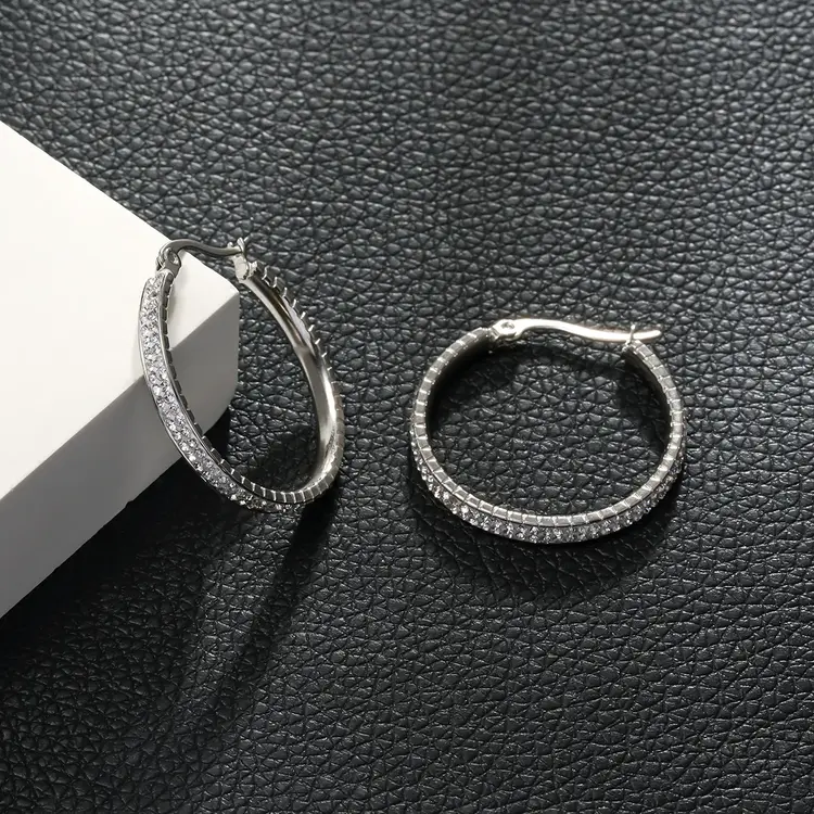 Hackney Nine Hackney Nine - YARA Medium Zirconia Hoop Earring S