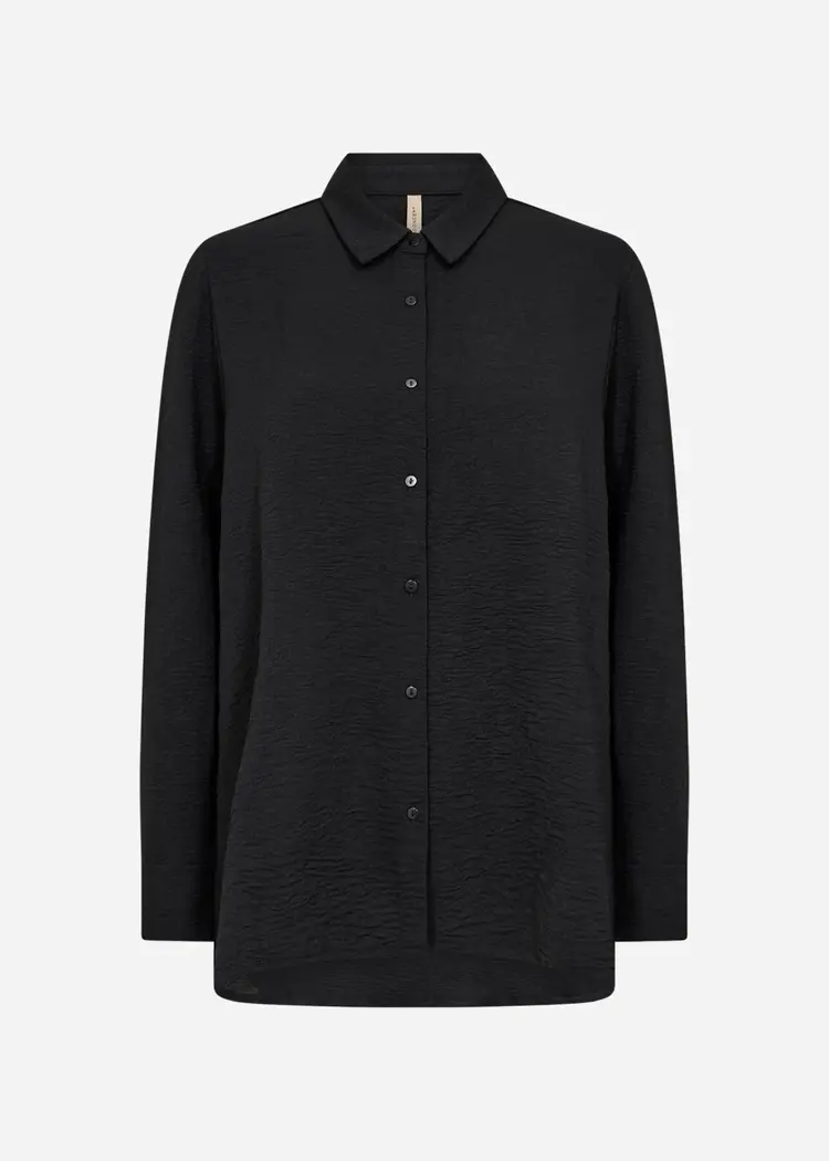 Soya Concept Soya Concept - CATH 13  LS Collared Button Down High/Low Blouse