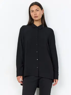 Soya Concept Soya Concept - CATH 13  LS Collared Button Down High/Low Blouse