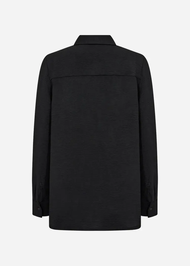 Soya Concept Soya Concept - CATH 13  LS Collared Button Down High/Low Blouse