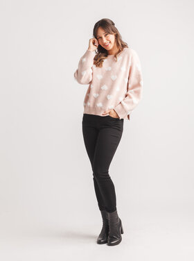 Papillon Papillon - Eyelash Heart Sweater