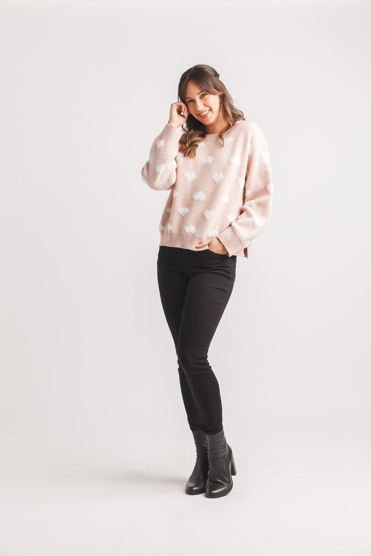 Papillon Papillon - Eyelash Heart Sweater