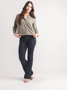 Papillon Papillon - Polka Dot Faux Suede Blouse
