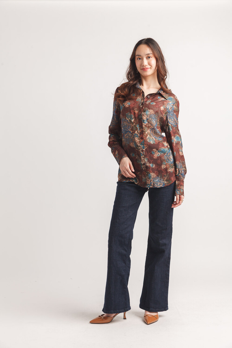 Papillon Papillon - Floral Satin Blouse