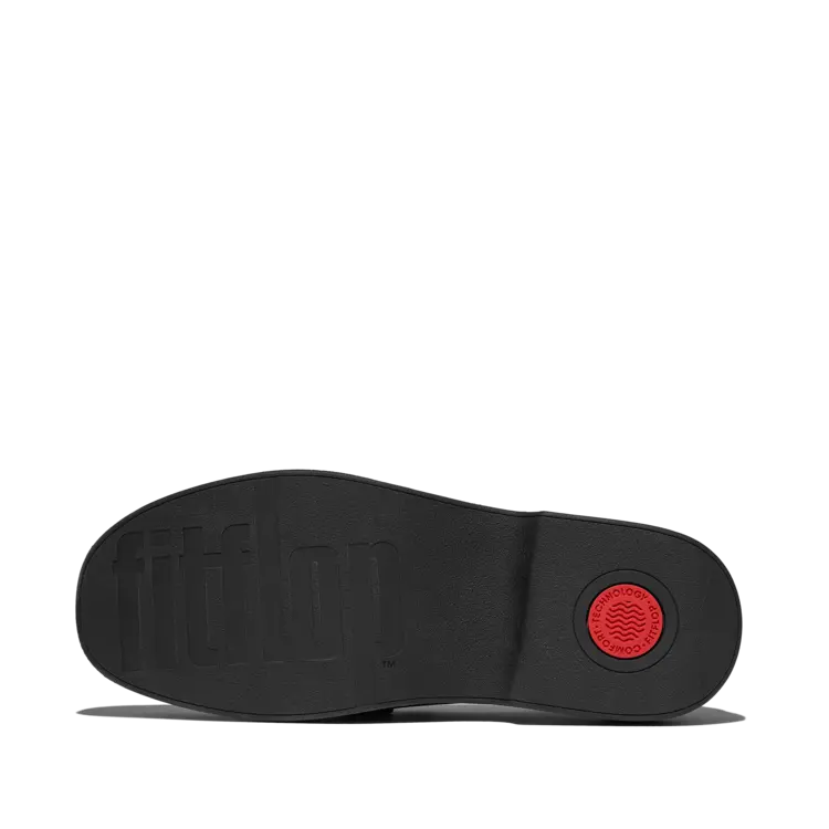 Fit Flop FitFlop - F-Luma Square-Chain Leather Demi-Wedge Loafers
