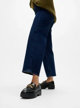 Fit Flop FitFlop - F-Luma Square-Chain Leather Demi-Wedge Loafers