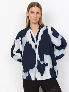 Soya Concept Soya Concept - GLADIS 1 Collared V-Neck Blouse