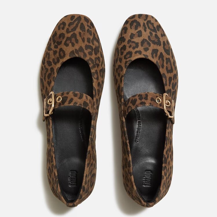 Fit Flop FitFlop - Delicato Suede Leopard Mary Janes