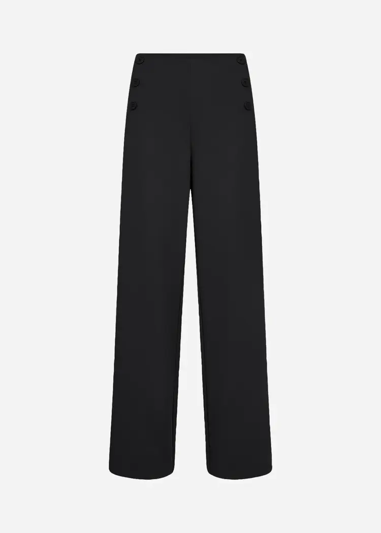 Soya Concept Soya Concept - SIHAM 102 Wide Leg Button Detail Pant