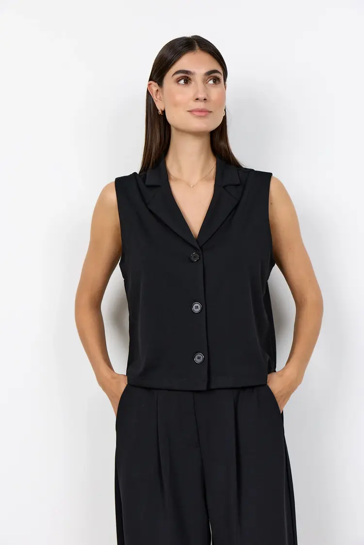 Soya Concept Soya Concept - SIHAM 99 Collared Vest w/Buttons