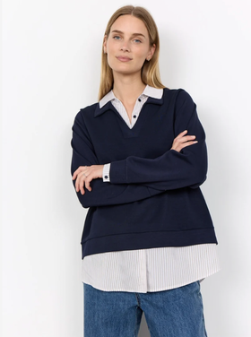 Soya Concept Soya Concept - BANU 336 Mock Layered Sweater