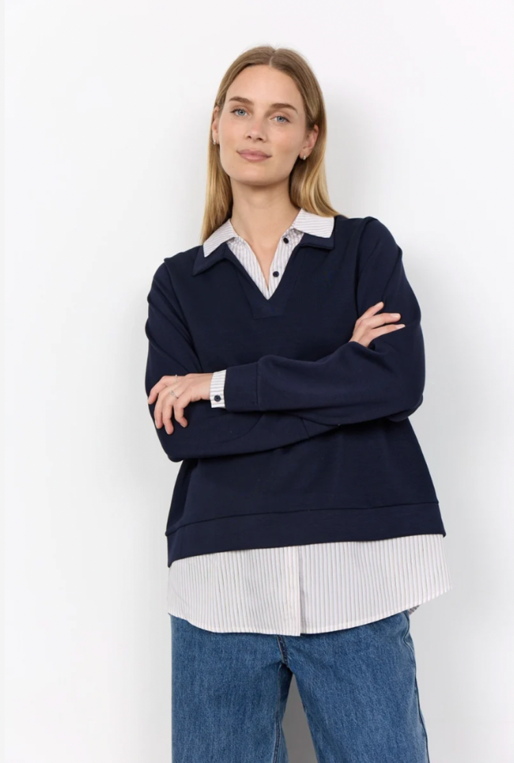 Soya Concept Soya Concept - BANU 336 Mock Layered Sweater