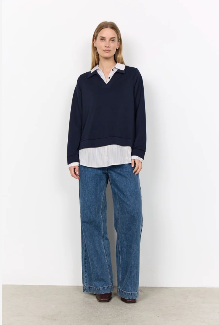 Soya Concept Soya Concept - BANU 336 Mock Layered Sweater