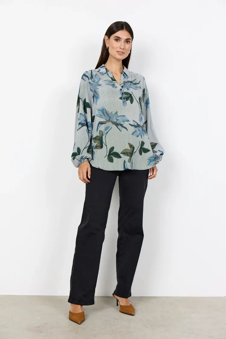 Soya Concept Soya Concept - GINA 2  LS Floral Print Top