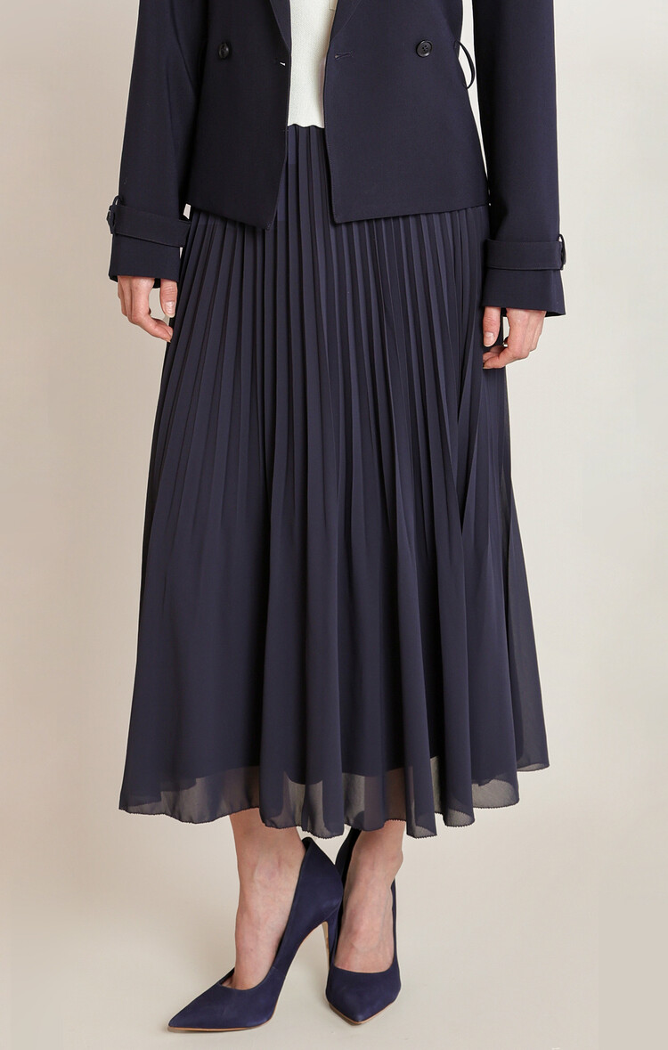 Black Tape Black Tape - Pleated Midi Skirt