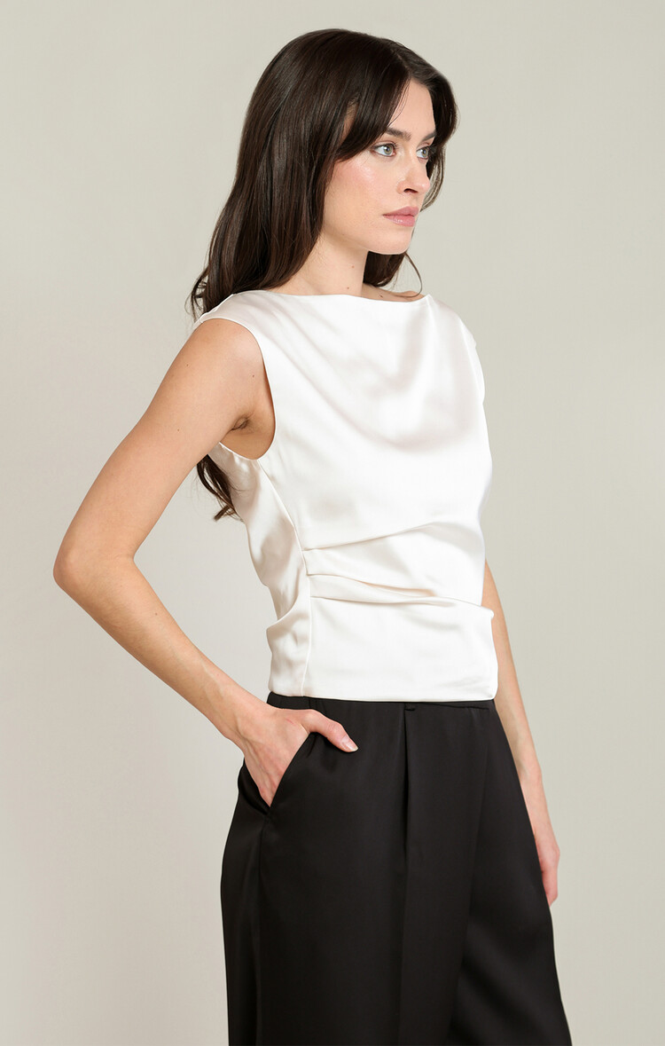 Black Tape Black Tape - Draped Satin Top