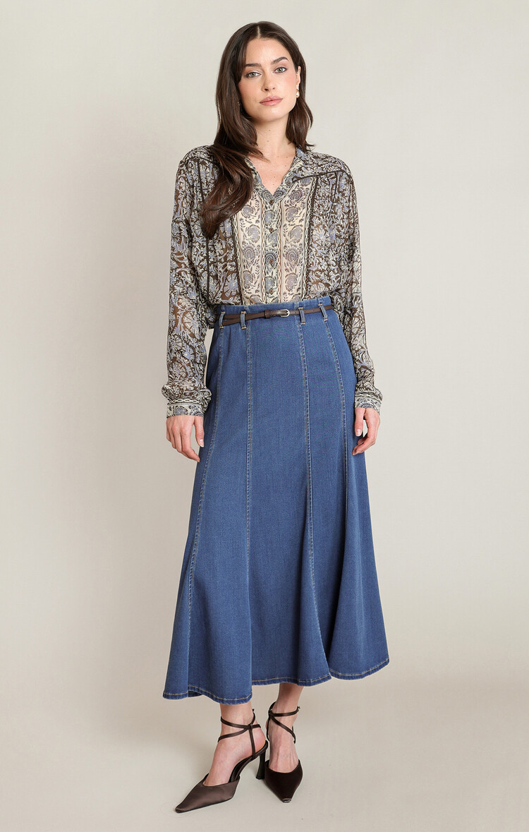 Black Tape Black Tape - Orchid Print Blouse