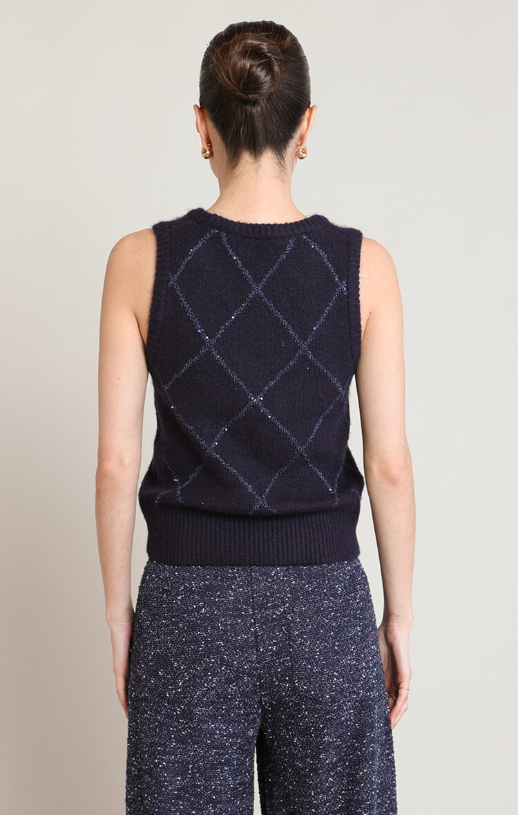 Black Tape Black Tape - Sequin Sweater Vest