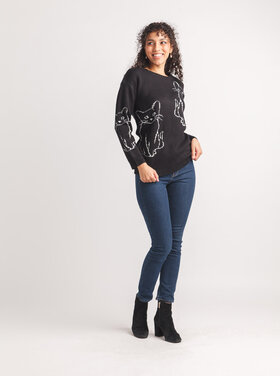 Papillon Papillon - Cat Intarsia Sweater