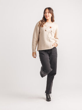 Papillon Papillion - Embroidered Mushroom Sweater