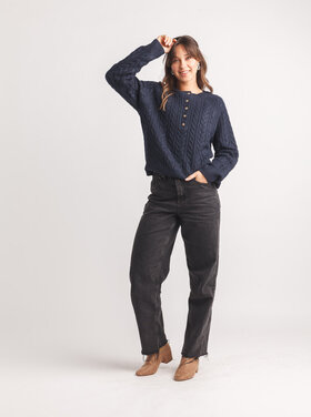 Papillon Papillion - Henley Cable Sweater