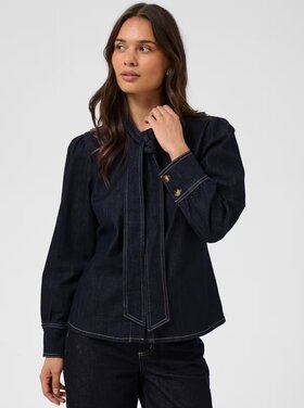 Kaffe Kaffe - MOLLY   w/Neck Tie Denim Shirt