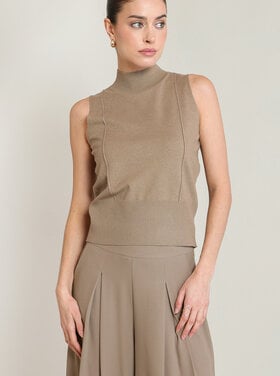 Black Tape Black Tape - Mock Neck Sleeveless Top