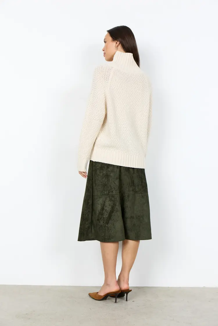 Soya Concept Soya Concept - HALIME 1 Side Button Neck Sweater