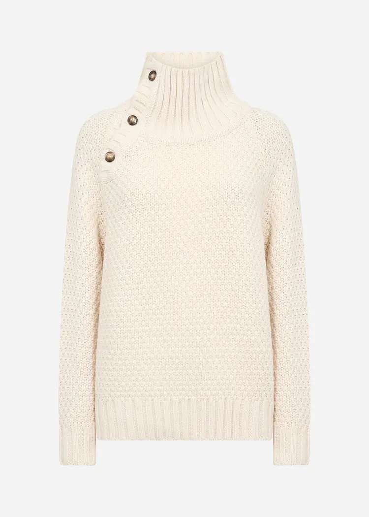 Soya Concept Soya Concept - HALIME 1 Side Button Neck Sweater