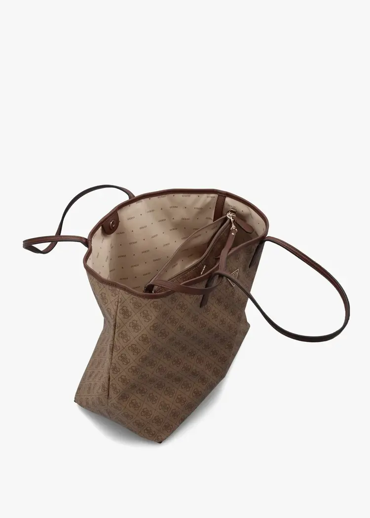 Guess Guess? - VICTTORIA 2 in 1  Tote in Latte Logo/Black