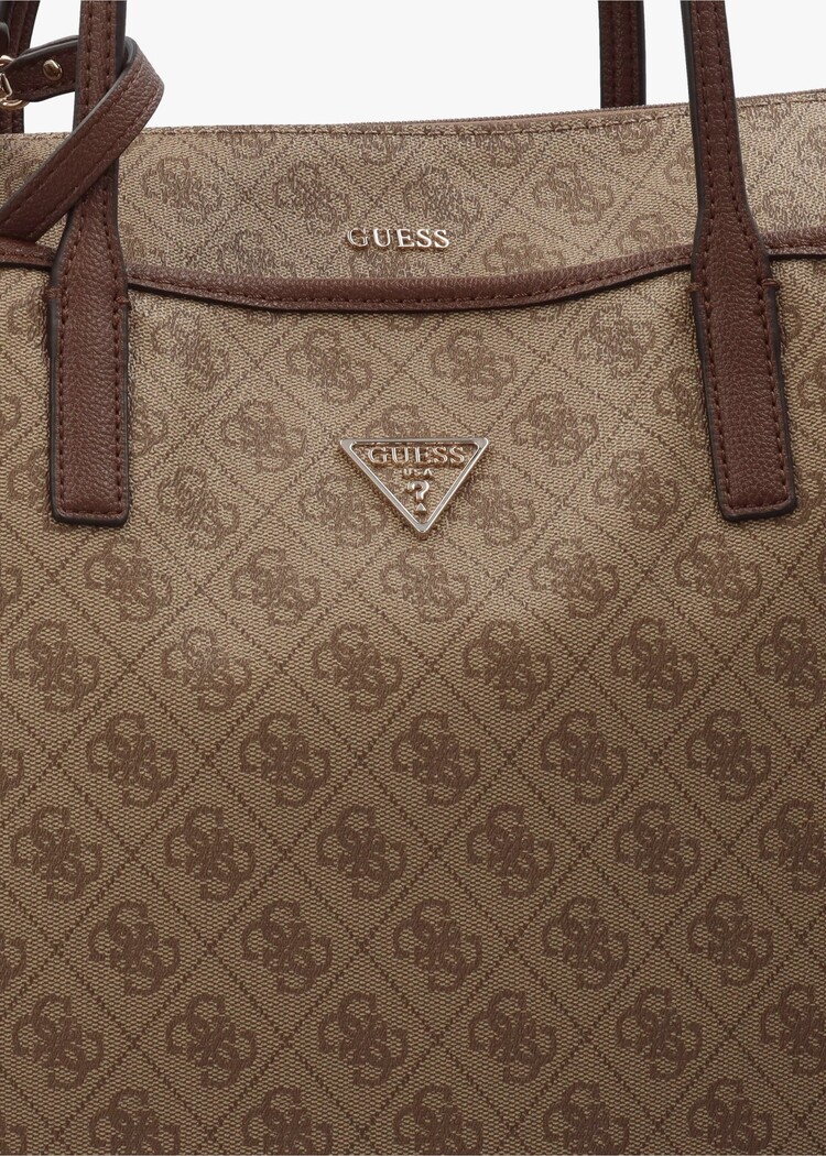 Guess Guess? - VICTTORIA 2 in 1  Tote in Latte Logo/Black