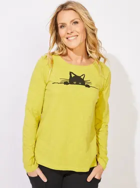 Escape Escape - LS Crew Tee Sneaky Cat