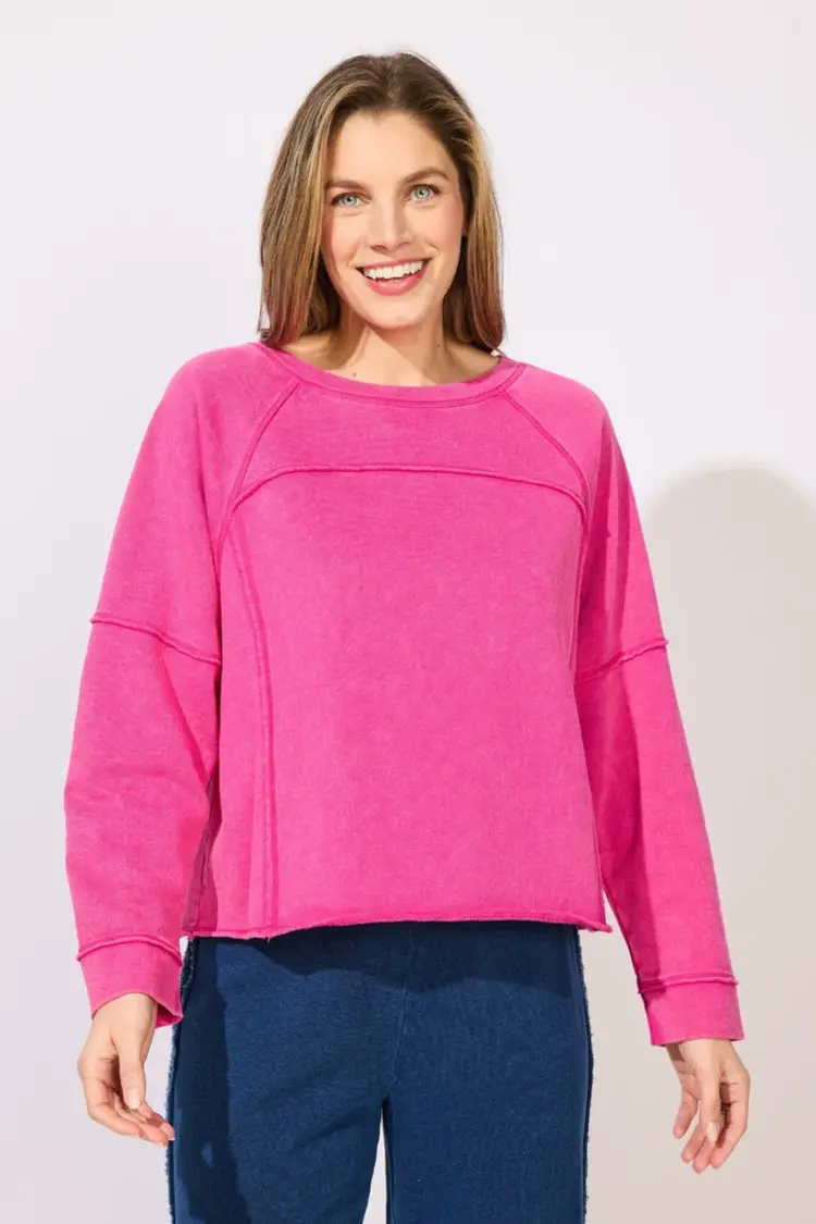 Escape Escape -  LS Weekend Raglan Crew Top