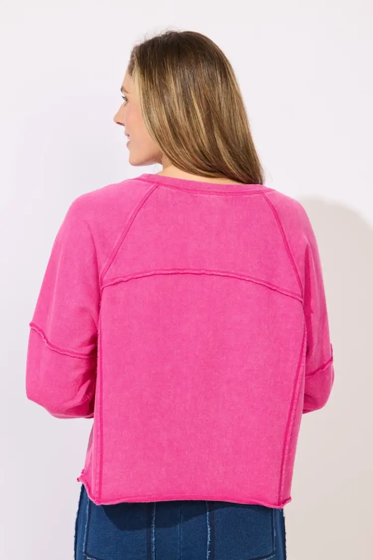 Escape Escape -  LS Weekend Raglan Crew Top
