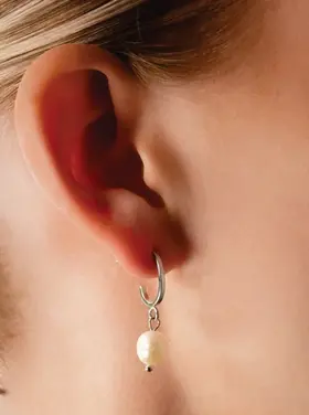 Hackney Nine Hackney Nine - MILANO Pearl Earring SILVER