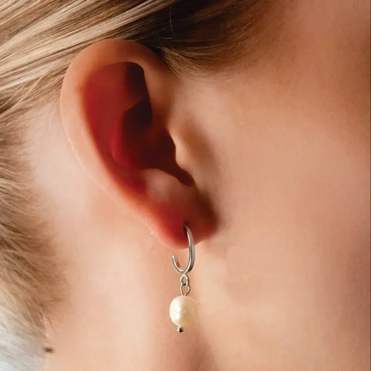 Hackney Nine Hackney Nine - MILANO Pearl Earring SILVER