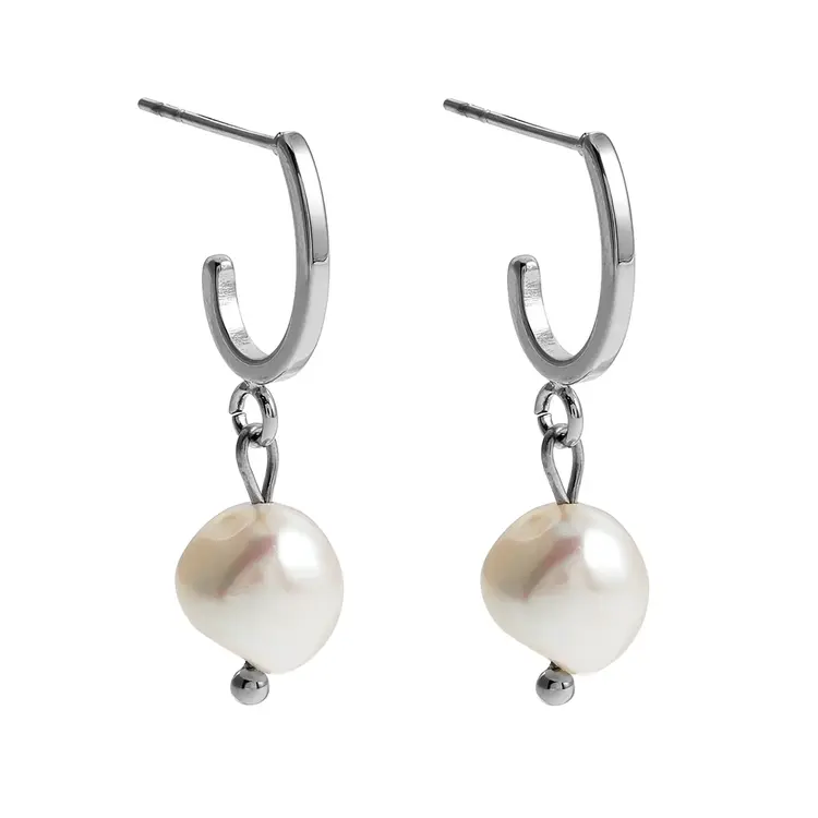 Hackney Nine Hackney Nine - MILANO Pearl Earring SILVER