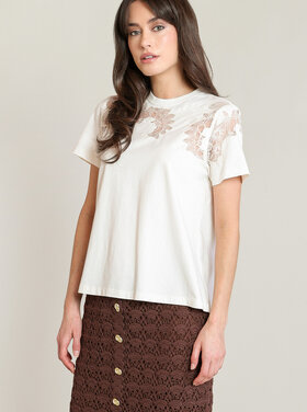 Black Tape Black Tape - Lace Embroidery T-Shirt