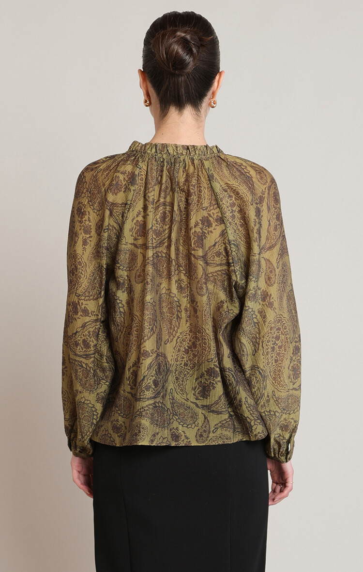 Black Tape Black Tape - Paisley Button Front Blouse