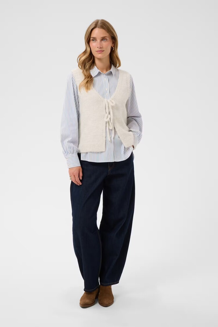 Cream Cream - CLADINE  Knit Slipover