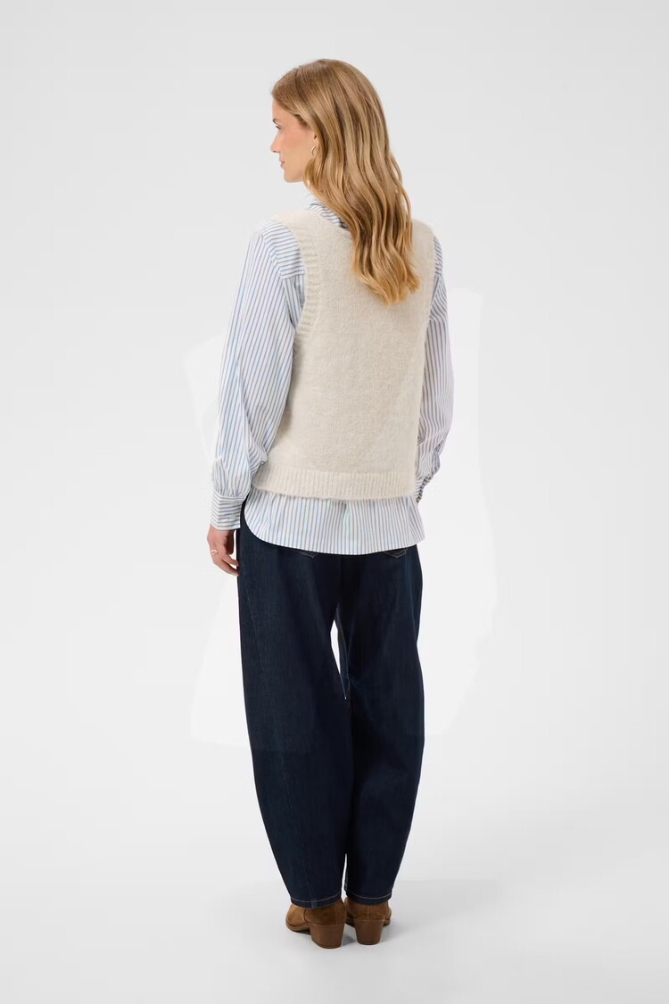 Cream Cream - CLADINE  Knit Slipover