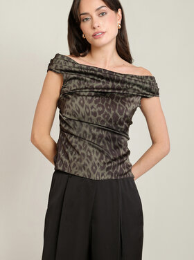 Black Tape Black Tape – Draped Off Shoulder Top