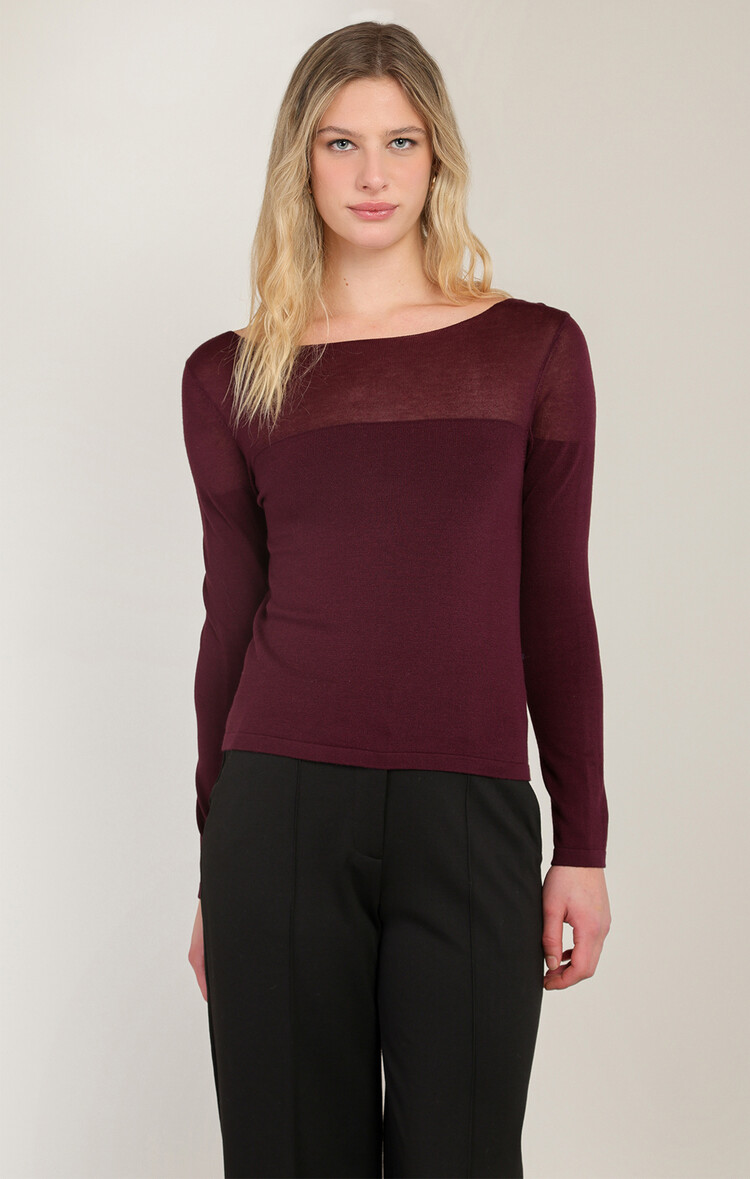 Black Tape Black Tape – Boat Neck Sheer Top