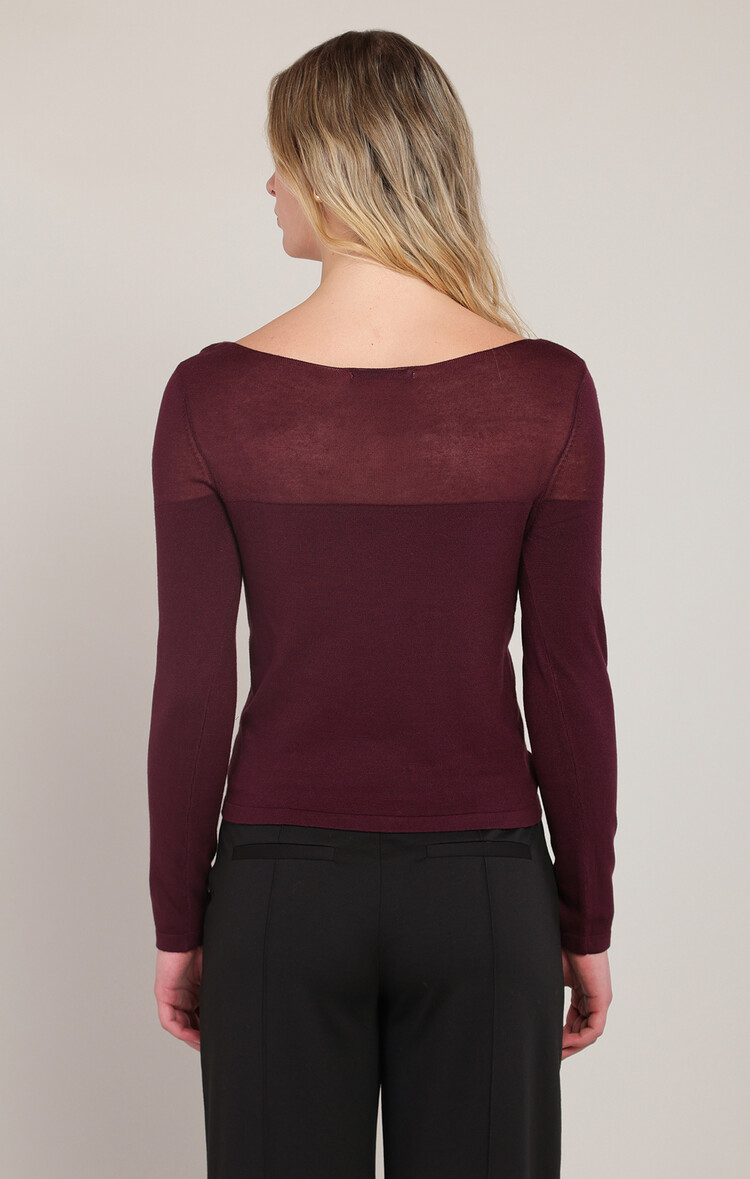 Black Tape Black Tape – Boat Neck Sheer Top