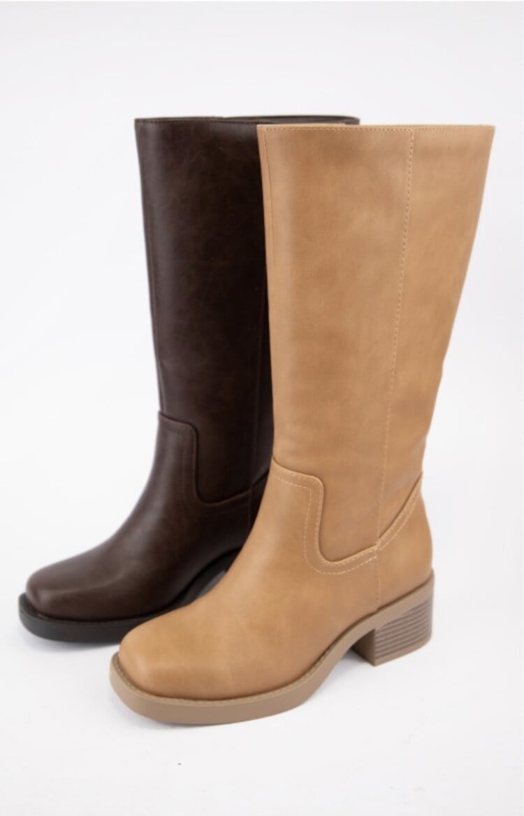 Soda SODA - Knee High Square Toe Boot