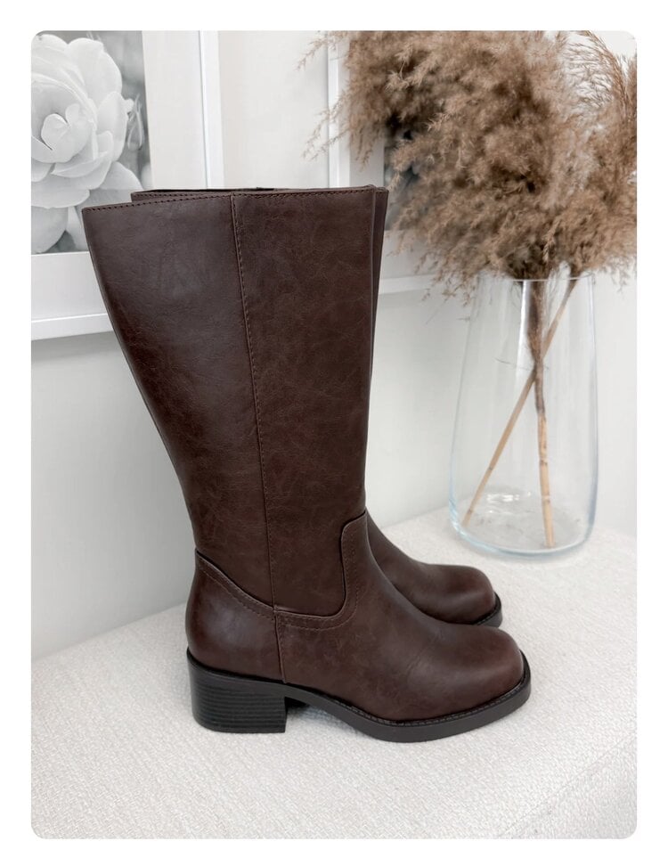 Soda SODA - Knee High Square Toe Boot