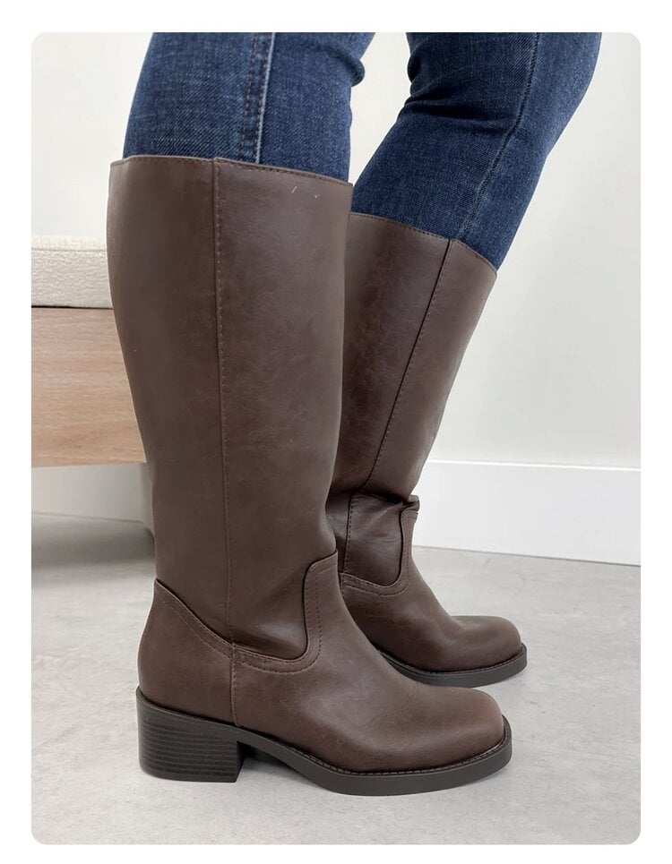 Soda SODA - Knee High Square Toe Boot